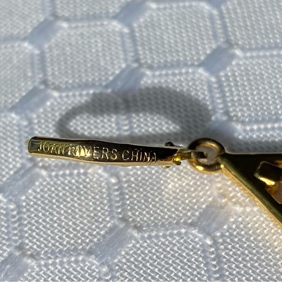 Joan Rivers Vintage Geometry Rhinestone Fringe Leverback Earrings - Picture 7 of 15